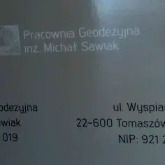 Pracownia Geodezyjna inż. Michał Sawiak, Tomaszów Lubelski. Dane kontaktowe i adres firmy.
