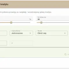 Symulacja nadpłaty kredytu: kwota 10000 zł, jednorazowo, obniżenie raty. Co dalej po spłacie?