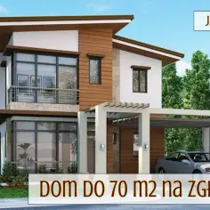 Nowoczesny dom z drewna i białego tynku, zadaszenie na samochód. Czy na działce rekreacyjnej można postawić domek?