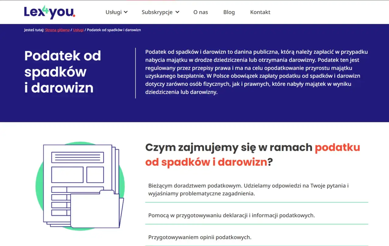 Dowiedz się, jak obliczyć podatek od darowizny i spadków. Strona oferuje doradztwo podatkowe, pomoc w deklaracjach i opiniach.