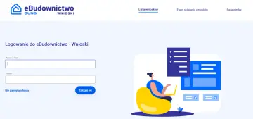 Zaloguj się do eBudownictwo, aby złożyć pozwolenie na budowę online. Wpisz e-mail i hasło.